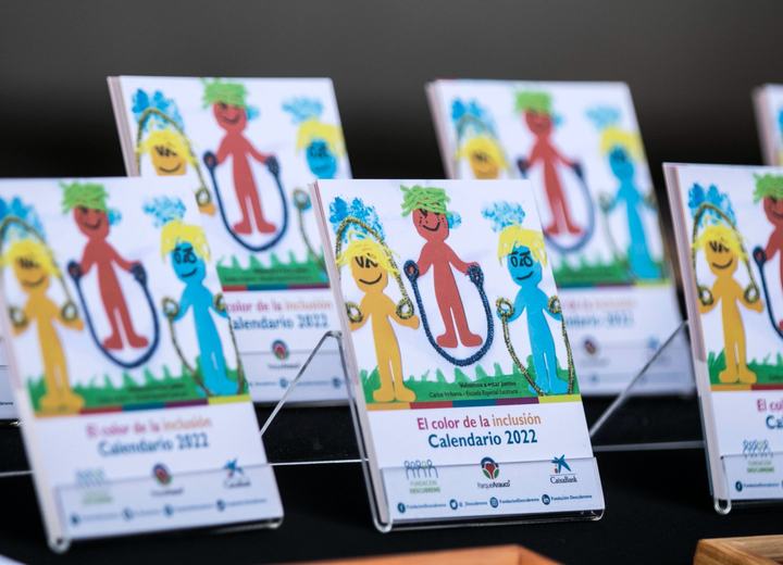 Calendario institucional El color de la inclusión, gráficas, trabajo de diseño de Alejandro Poblete Cea