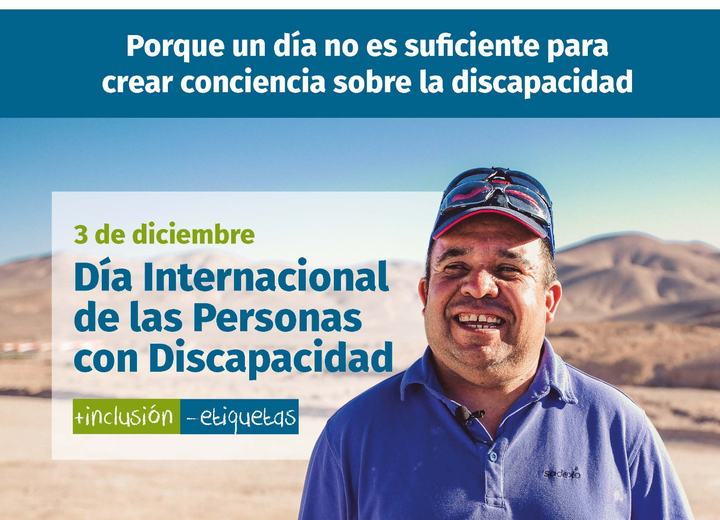 Aviso Semana de la Discapacidad, avisos de prensa, trabajo de diseño de Alejandro Poblete Cea