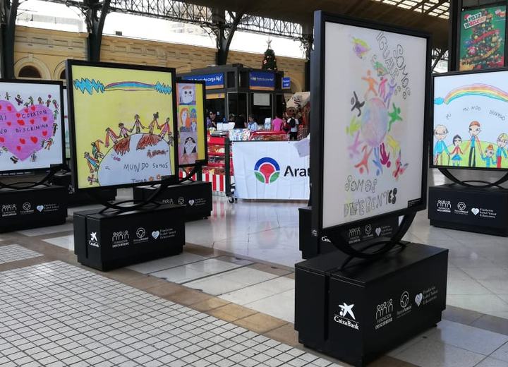 Exposición El color de la inclusión, vía pública, trabajo de diseño de Alejandro Poblete Cea